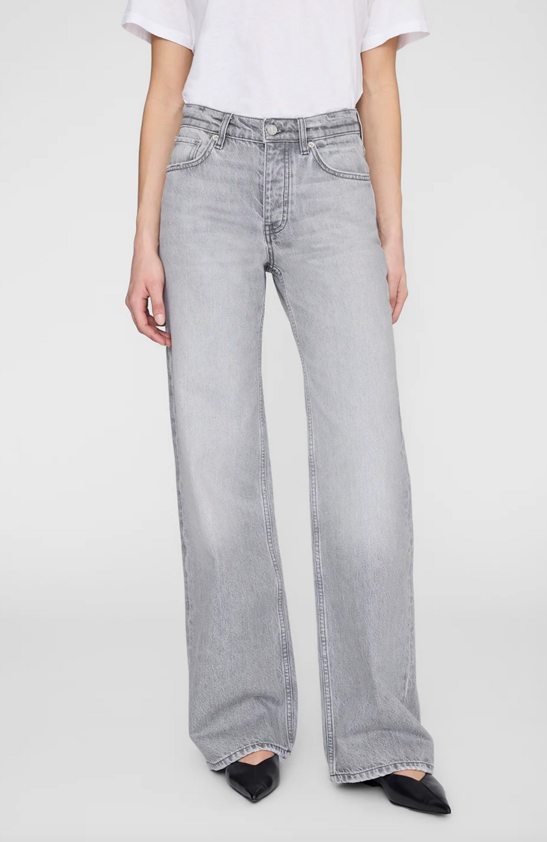 ANINE BING - Hugh Jean in Oyster Grey Jeans