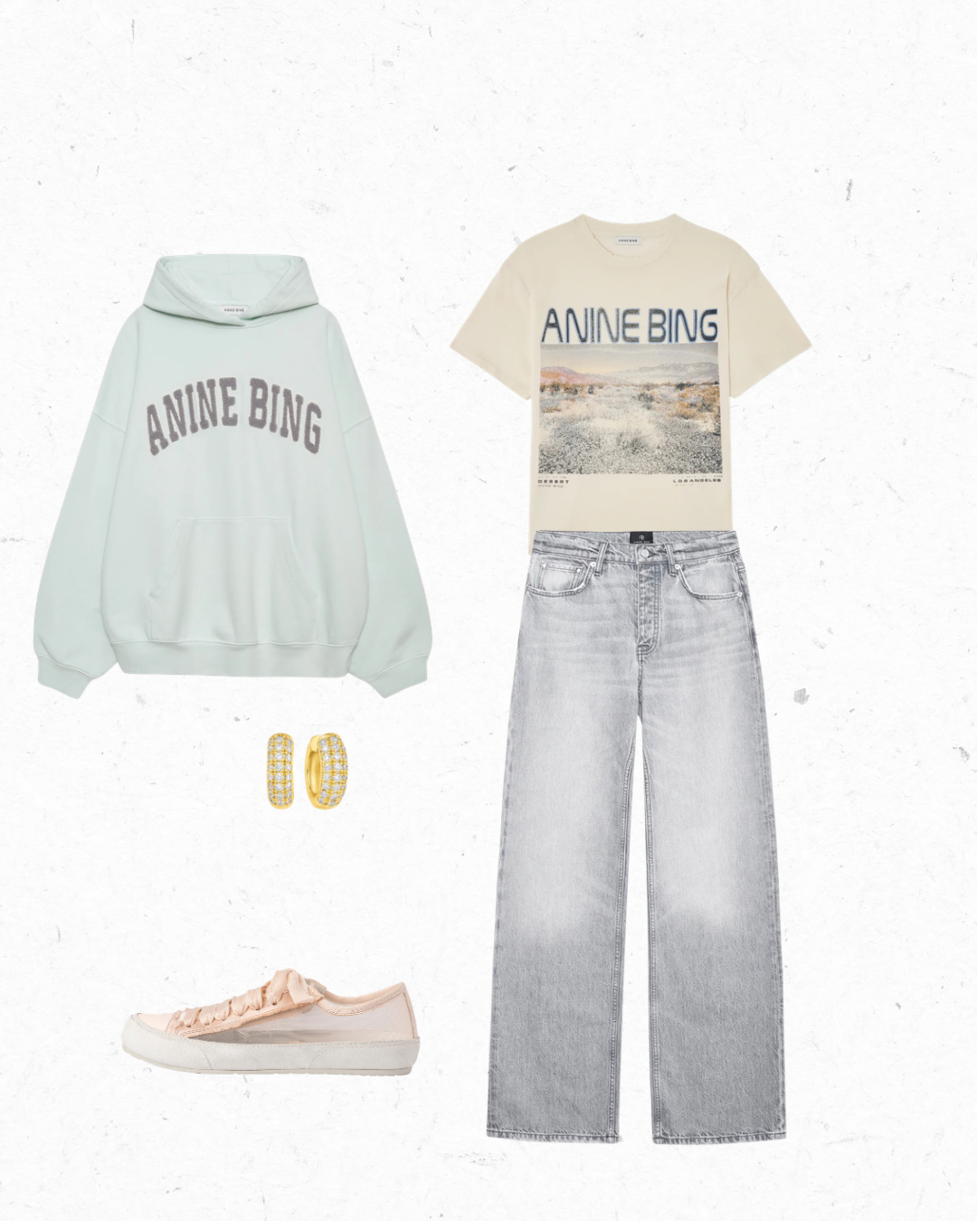 ANINE BING - Hugh Jean in Oyster Grey Jeans