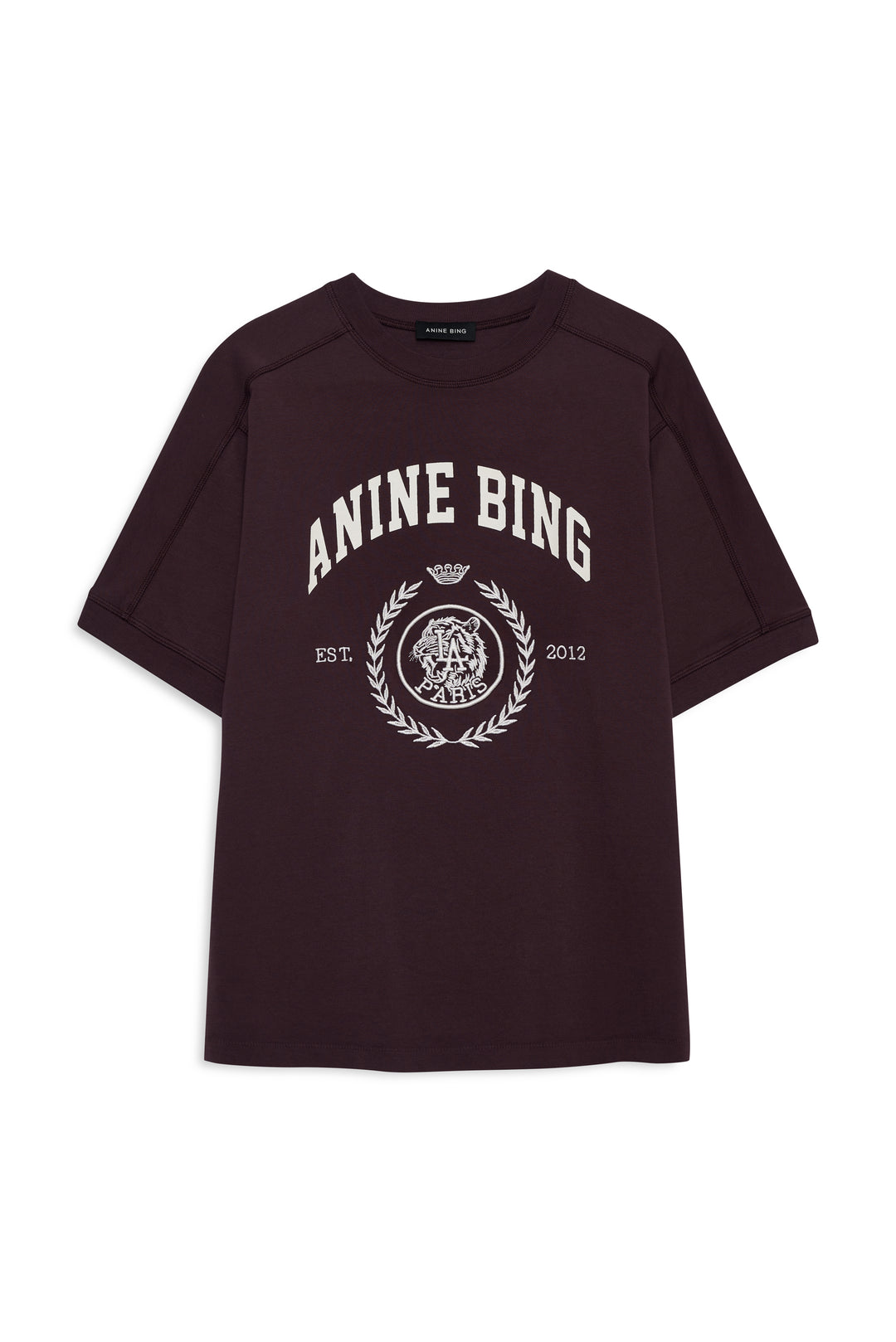 ANINE BING - Jaylin Tee Collegiate in Fig Shirt
