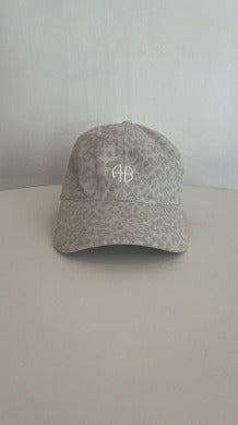 ANINE BING - Jeremy Baseball Cap AB in Washed White Leopard Hats