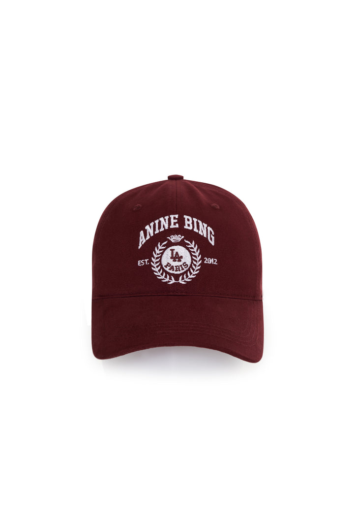 ANINE BING - Jeremy Baseball Cap Collegiate in Fig Hats