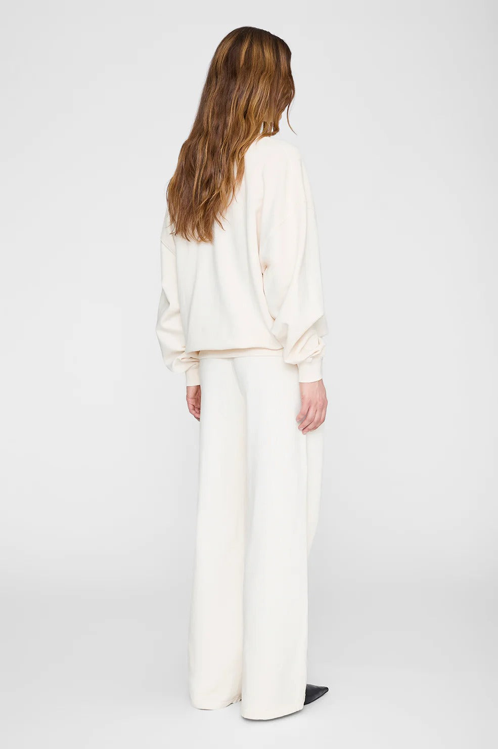 ANINE BING - Kacey Sweatpant Monogram in Cream Sweatpants