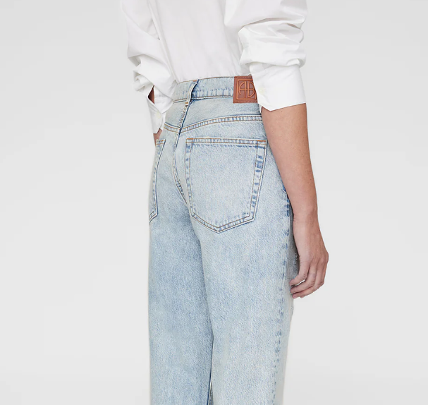 Anine Bing - Kate Jean in Destructed Bleached Blue Denim