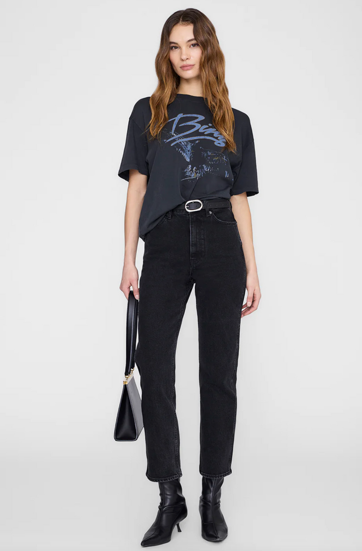 ANINE BING - Kent Tee Eagle in Washed Black T-Shirts