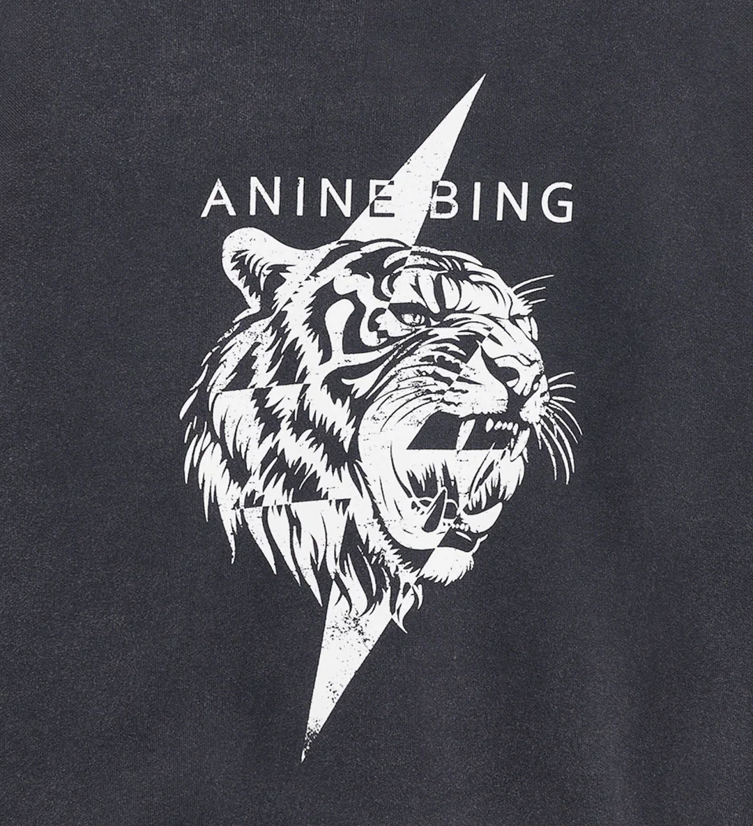 ANINE BING - Miles Sweatshirt Tiger in Vintage Black Sweatshirts