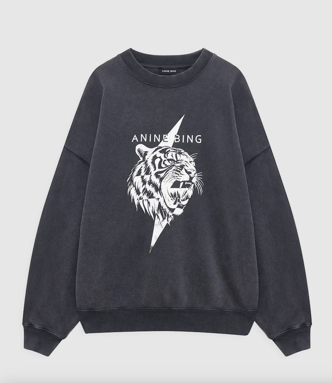 ANINE BING - Miles Sweatshirt Tiger in Vintage Black Sweatshirts
