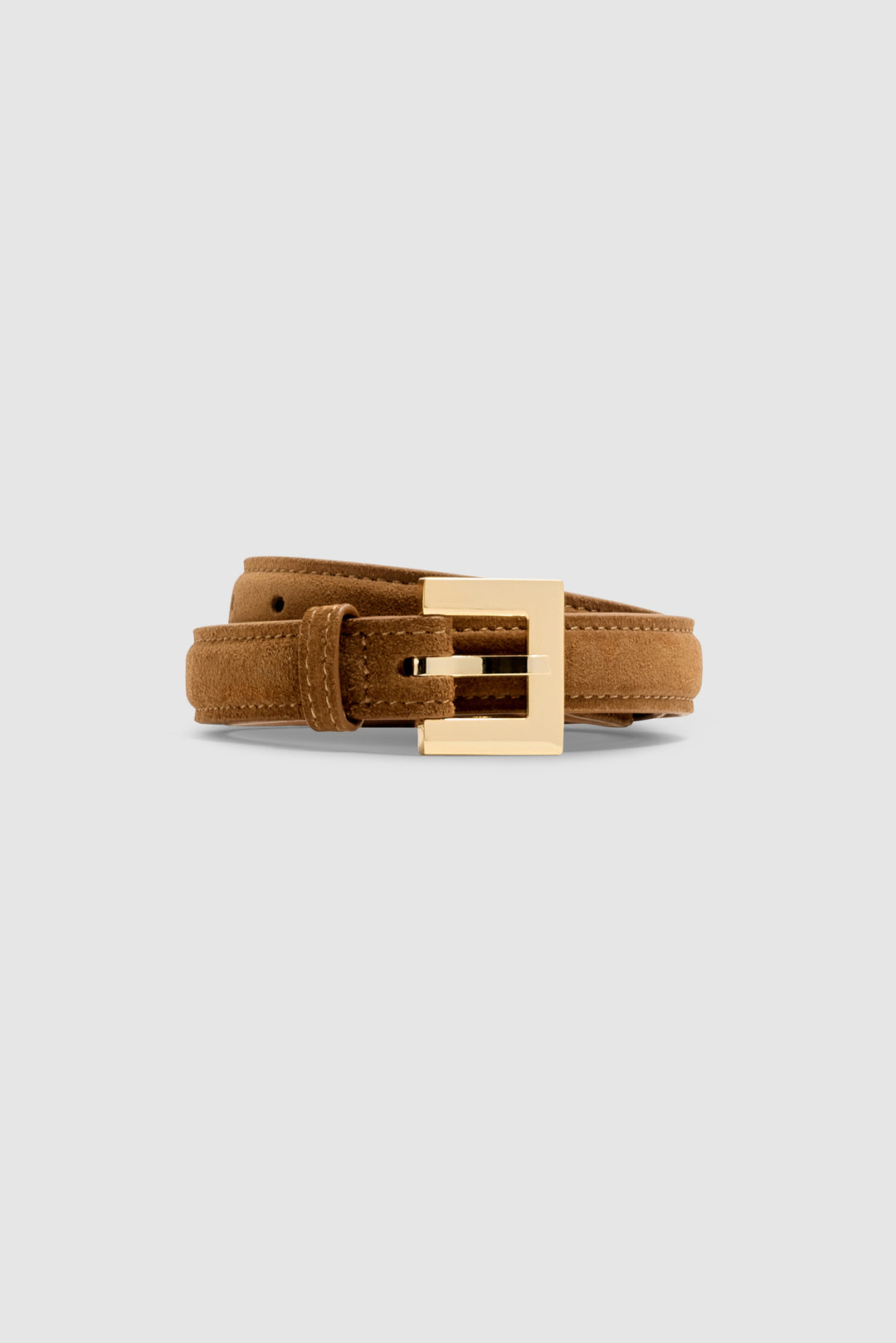 ANINE BING - Nicola Belt in Tobacco in Gold Accessories