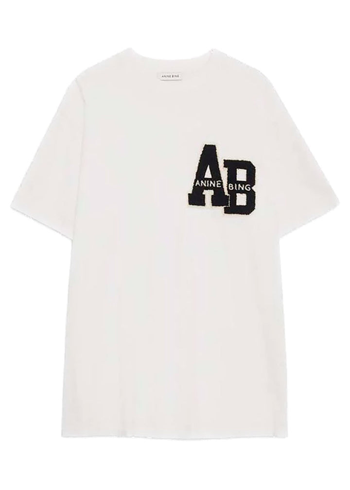 Anine Bing - Lili Tee Letterman in Off White