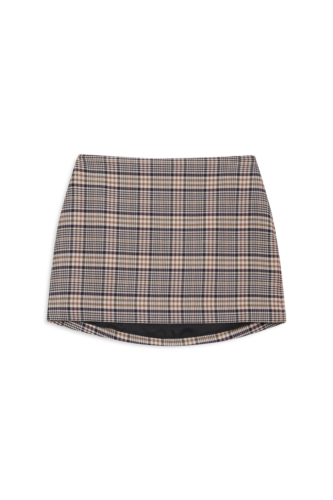 ANINE BING - Tierra Skirt in Beige and Navy Checks Skirts