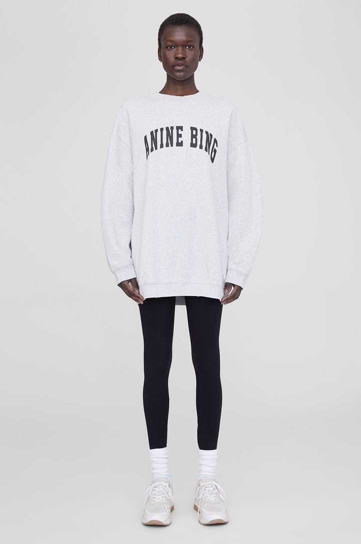 Anine Bing - Tyler Sweatshirt in Heather Grey with Black