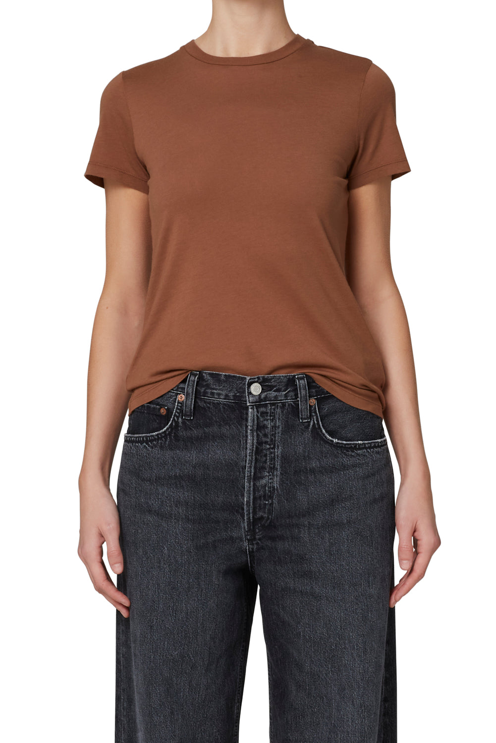 AGOLDE - Annise Slim Tee in Beeswax