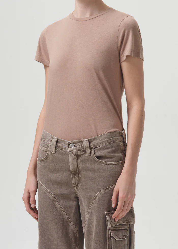 AGOLDE - Annise Slim Tee in Wafer