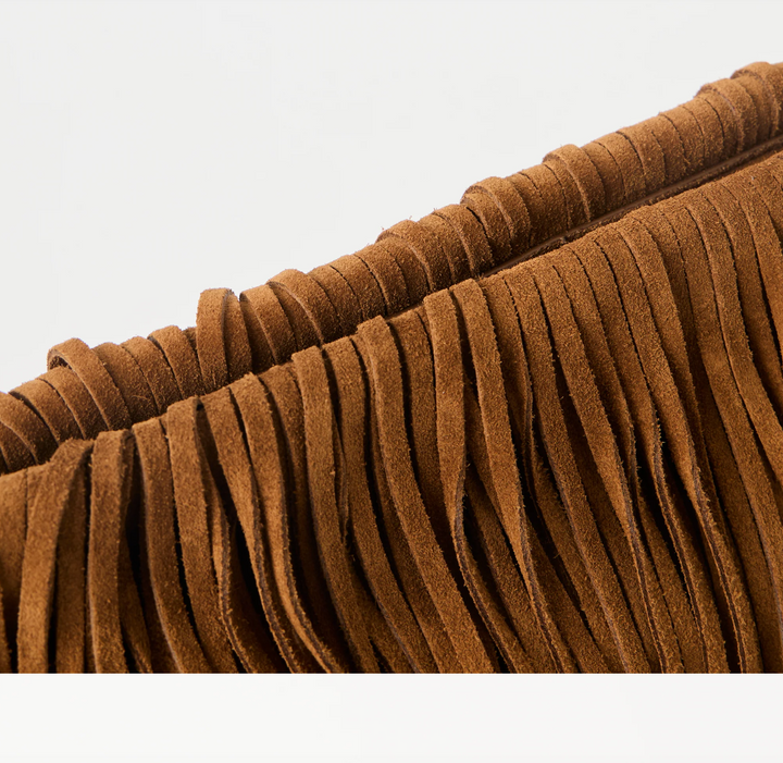 B-LOW THE BELT - Melrose Suede Clutch in Bronze Handbag