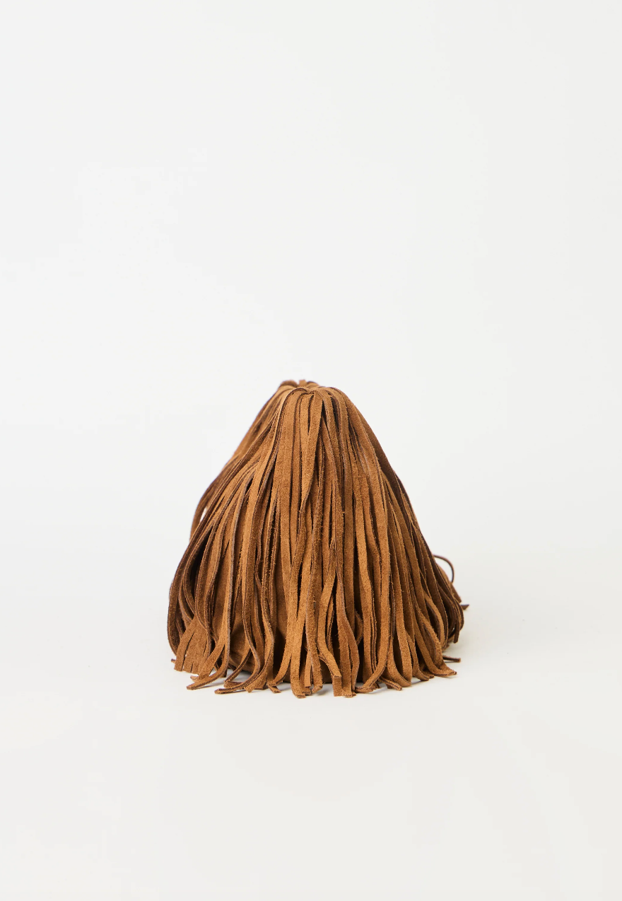 B-LOW THE BELT - Melrose Suede Clutch in Bronze Handbag