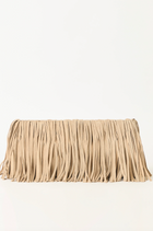 B-LOW THE BELT - Melrose Suede Clutch in Macchiato