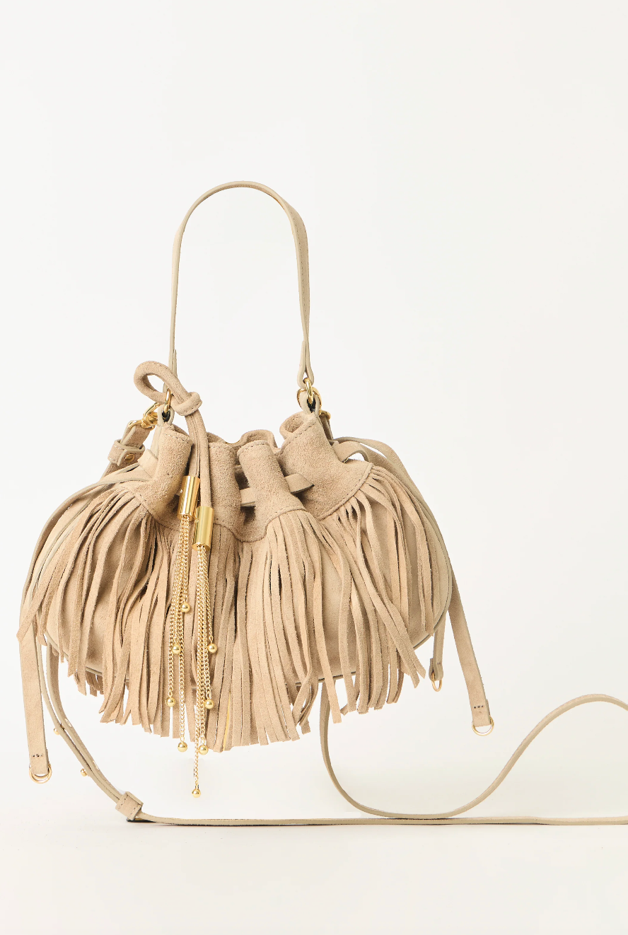 B-LOW THE BELT - Melrose Suede Crossbody in Macchiato Handbag