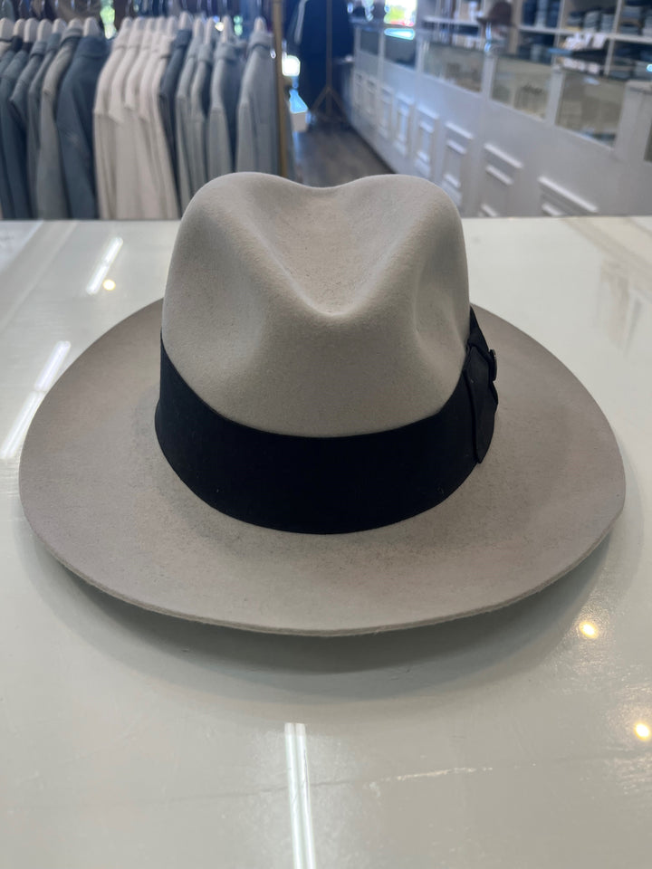 Blond Genius x Stetson - Temple Fedora in Light Grey