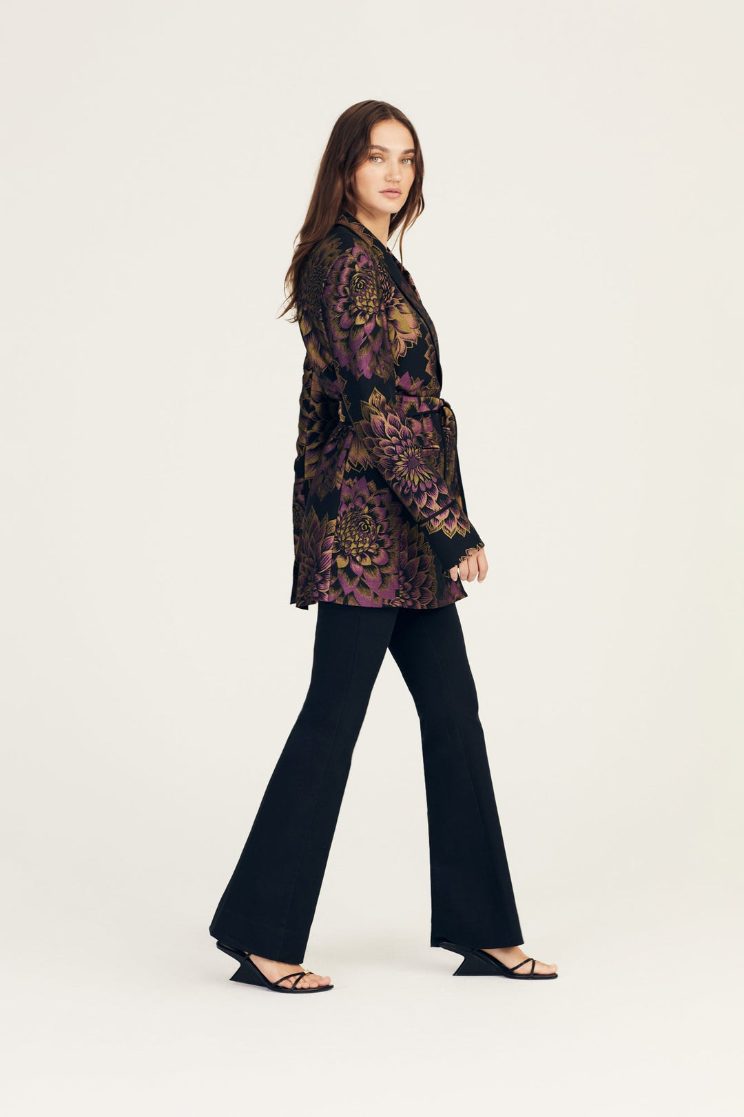 DEREK LAM 10 CROSBY - Orville Smoking Jacket in Black Jacquard