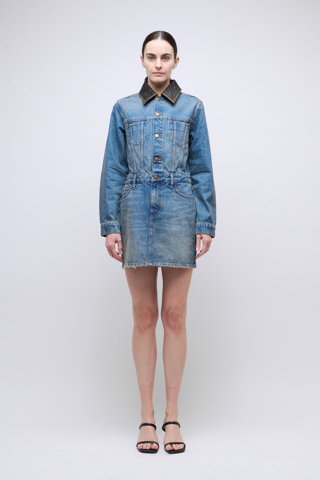 Simkhai - Maxella Denim Jacket Mini Dress in Coney Island