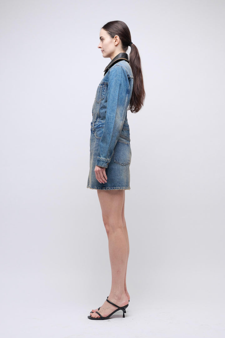 Simkhai - Maxella Denim Jacket Mini Dress in Coney Island