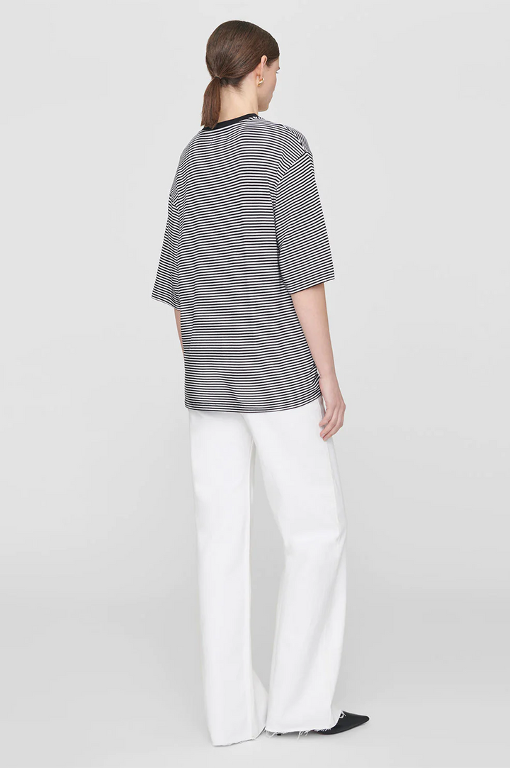 Anine Bing - Bo Tee in Black and White Stripe