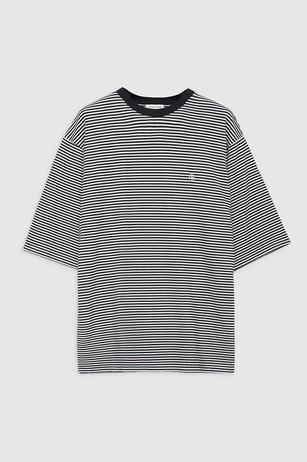 Anine Bing - Bo Tee in Black and White Stripe