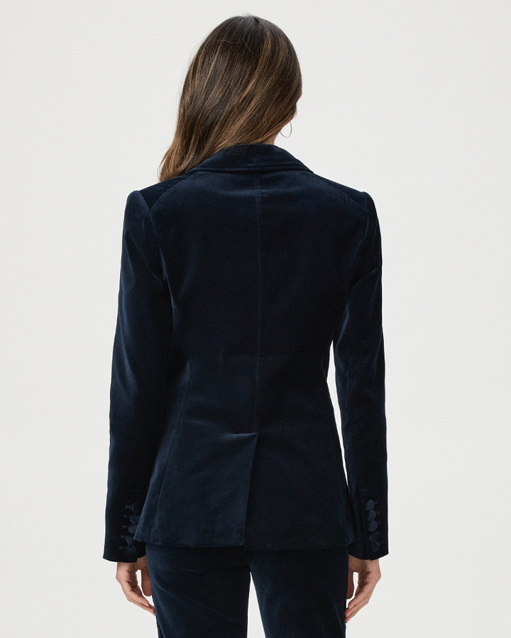 Paige - Chelsee Blazer in Deep Navy Velvet