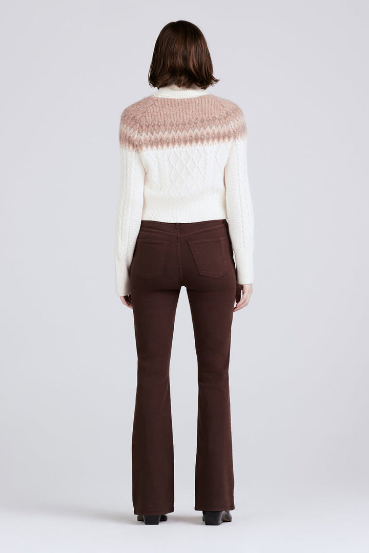 Derek Lam 10 Crosby - Harlow High Rise Flare in Chocolate