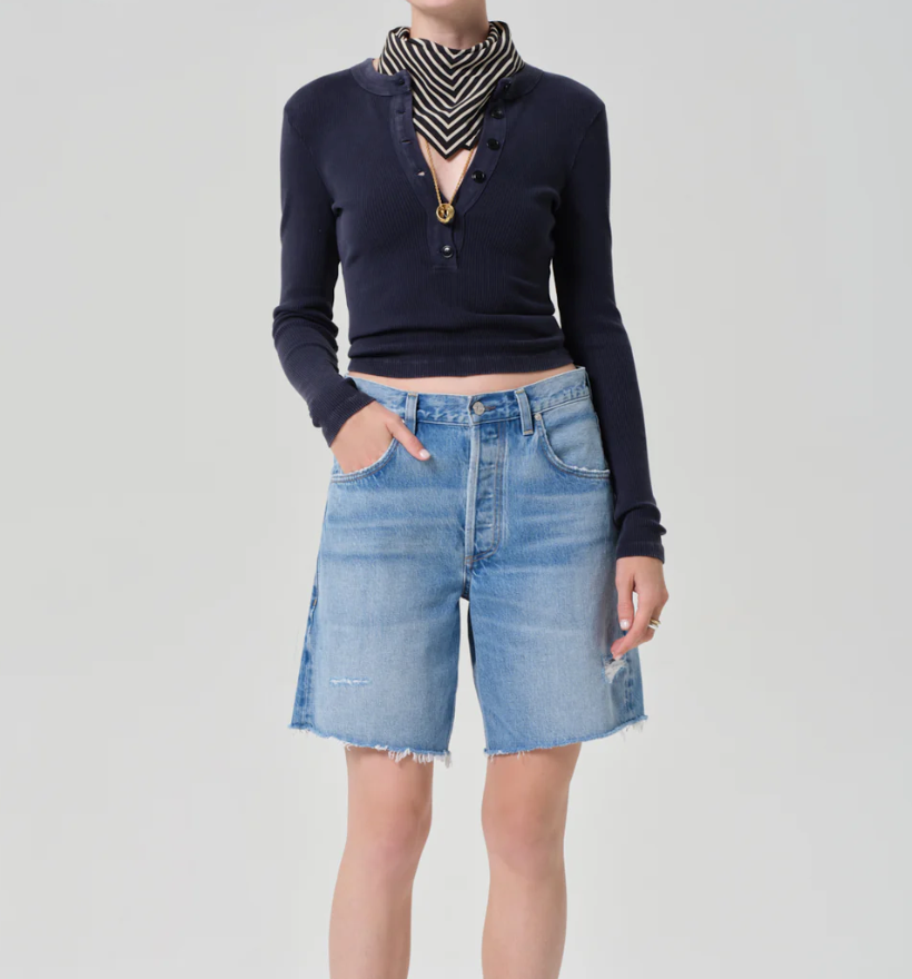 CITIZENS OF HUMANITY - Ayla Short in Sparrow Denim Shorts