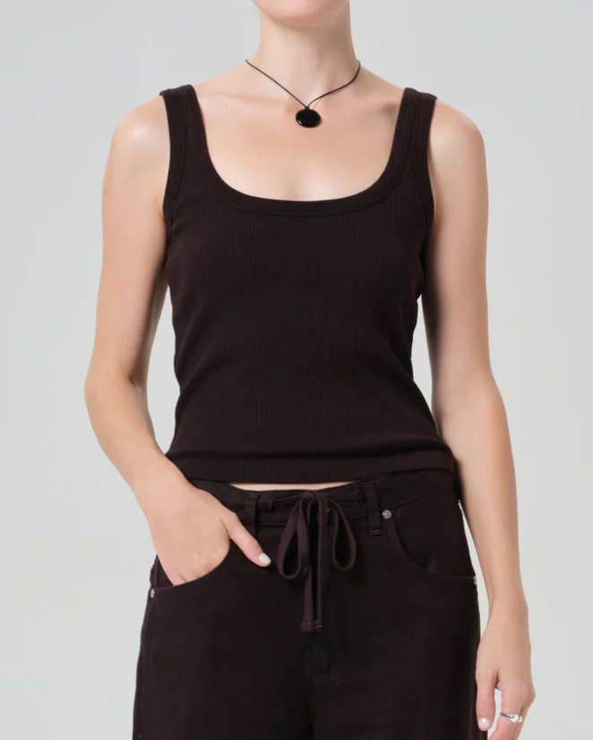 CITIZENS OF HUMANITY - Faye Tank in Chocolate Tank Top