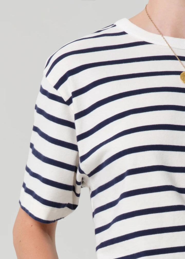CITIZENS OF HUMANITY - Goldie Tee in Marine Stripe T-Shirts