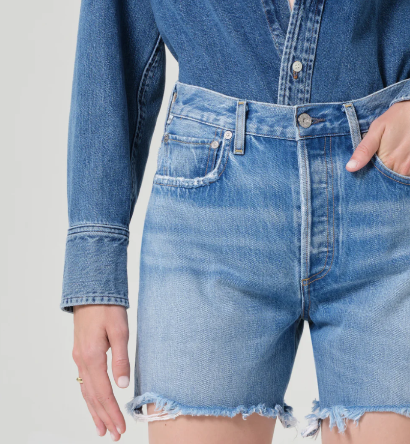 CITIZENS OF HUMANITY - Marlow Long Short in Desi Denim Shorts