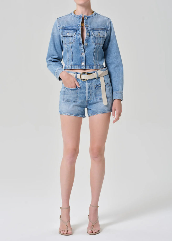 Citizens of Humanity - Marlow Welt Pocket Short in Emblem Denim Shorts