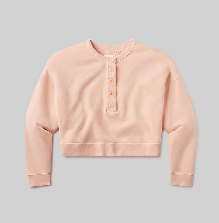 CITIZENS OF HUMANITY - Rhomboid Henley in Melon Creme Shirt