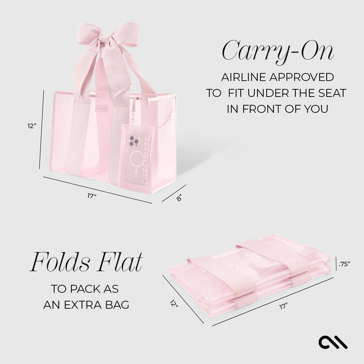 CASE MATE - Special Edition Beach Tote with Phone Pouch in Ballet Pink
