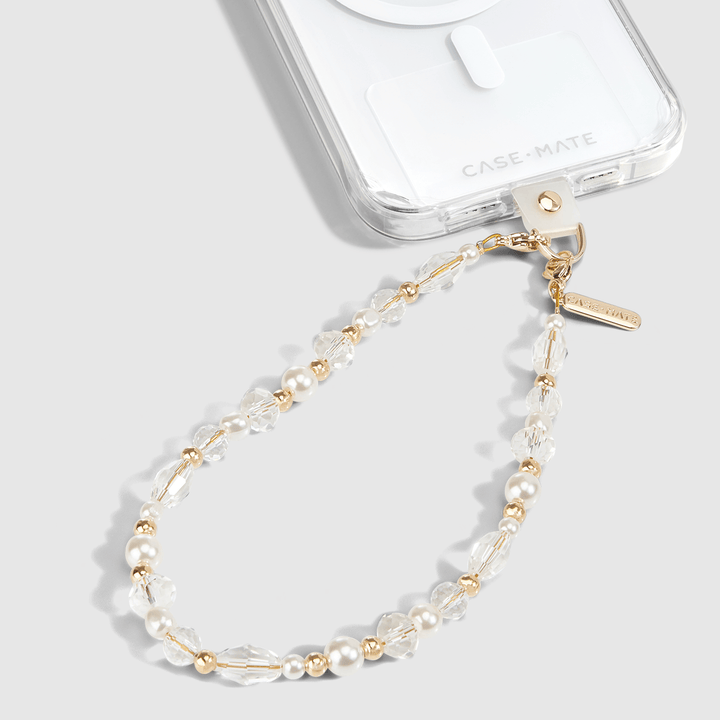 CASE MATE - Crystal Pearl Gold Phone Charm Accessories