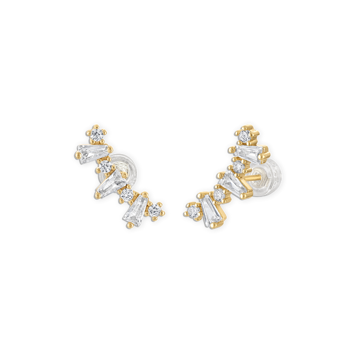 Alexa Leigh - Crystal Stud Earrings in Gold