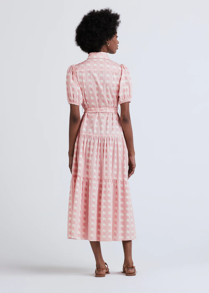 Derek Lam 10 Crosby - Daphne Puff Sleeve Shirt Dress in Pink Multi