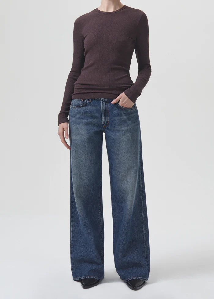AGOLDE - Delphi Slim Tee in Fox