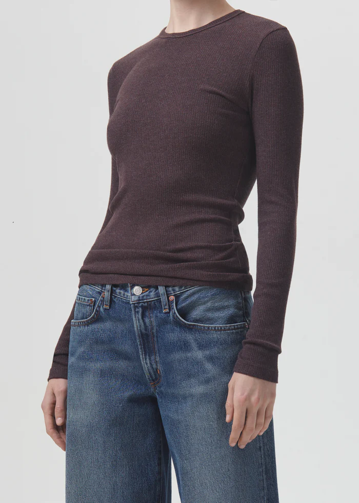 AGOLDE - Delphi Slim Tee in Fox