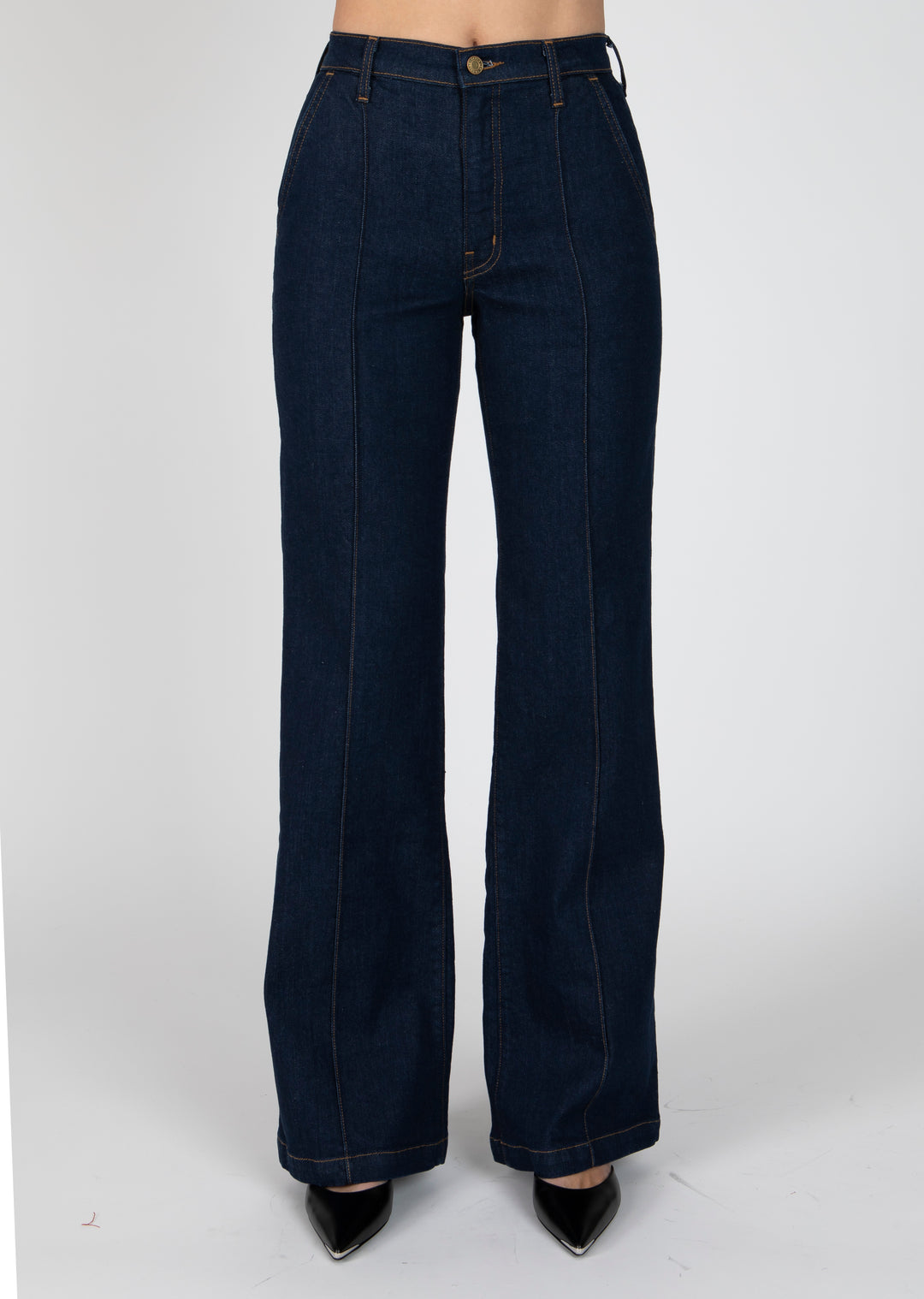Derek Lam 10 Crosby - Garcelle Tailored Wide Leg in Hudson Denim
