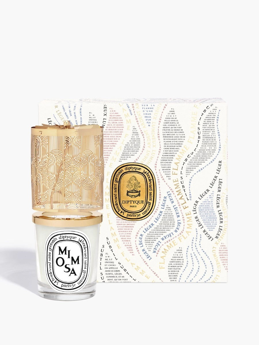 Diptyque - Mimosa Candle Lantern Holiday Gift Set for 190g Candle