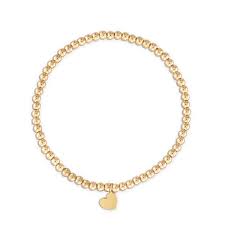 Alexa Leigh - Sideways Heart Bracelet in Gold (6.5) Jewelry