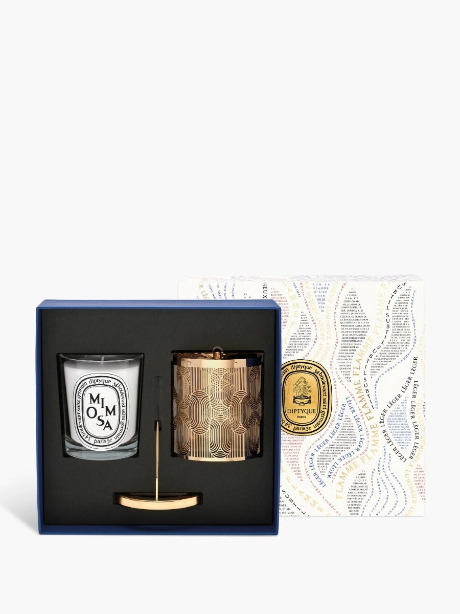 Diptyque ギフトセット Diptyque - Mimosa Candle Lantern Holiday Gift Set for 190g Candle