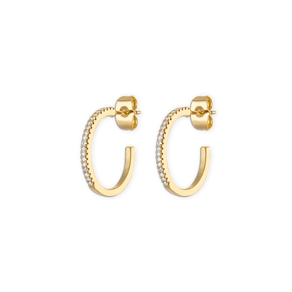 Alexa Leigh - Small Eternity Hoops in Gold