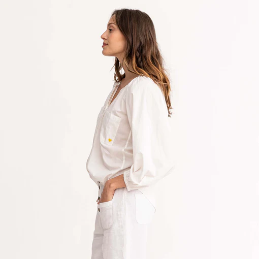 Kerri Rosenthal - Elise Blouse in White