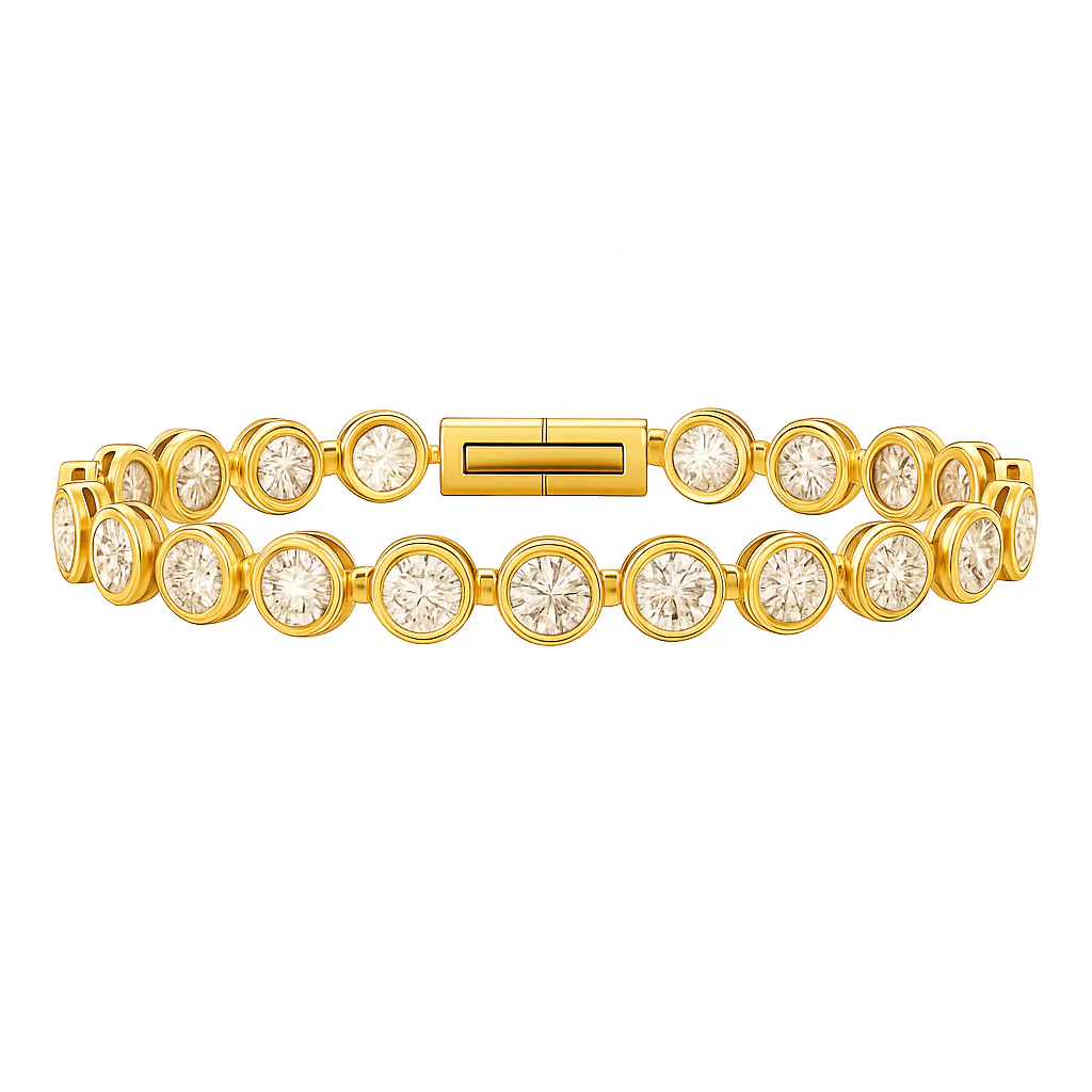 ELLIE VAIL - Caella Bezel Tennis Bracelet in Gold Jewelry