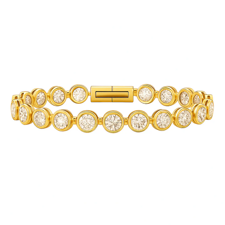 ELLIE VAIL - Caella Bezel Tennis Bracelet in Gold Jewelry