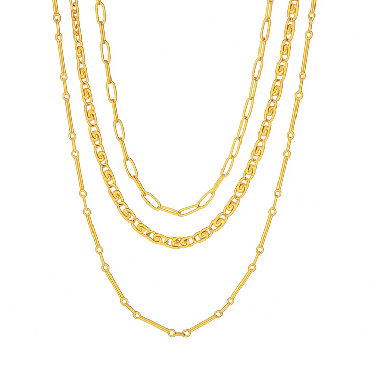 ELLIE VAIL - Chelley Multi Chain Necklace in Gold Jewelry