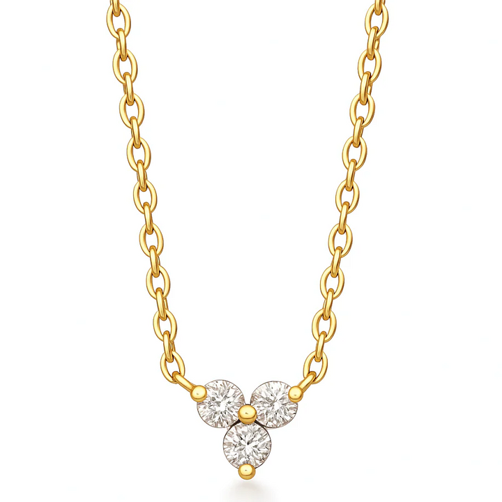 ELLIE VAIL - Donna Triple Stone Necklace in Gold Jewelry